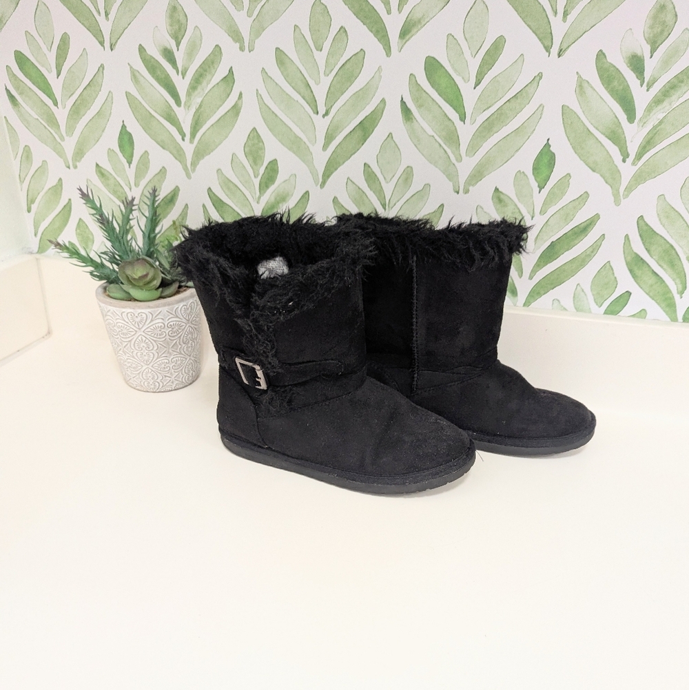 Children's Place Black Boots Girl's 4